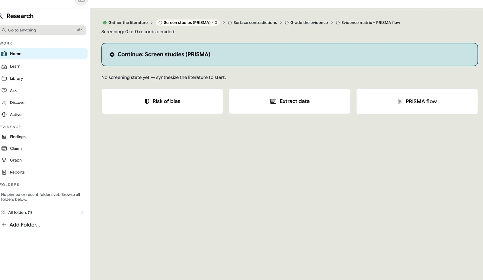Startseite für systematische Reviews